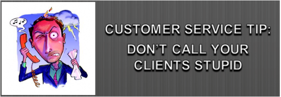 Post image of Customer Service Tip: Don’t Call Your Clients Stupid