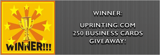 Post image of Winner: Uprinting.com 250 Die-Cut Business Cards Giveaway!