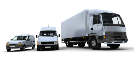 Transportation fleet in white