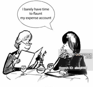 'I barely have time to flaunt my expense account.'