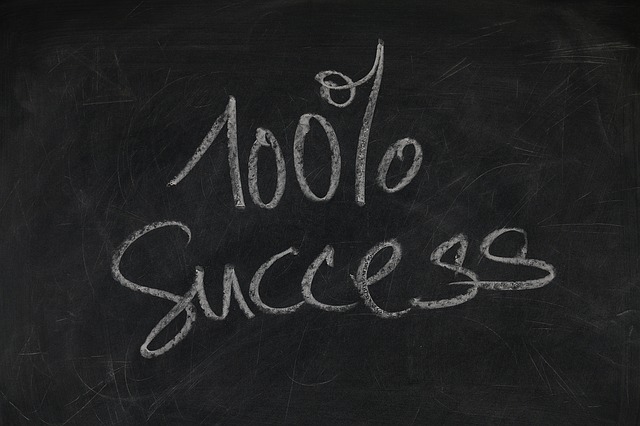 100 percent success chalkboard