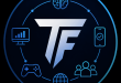 Side Income By TF logo: a dark circular badge with the letters TF surrounded by small blue business and technology icons.