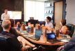 Advisors meeting with a client